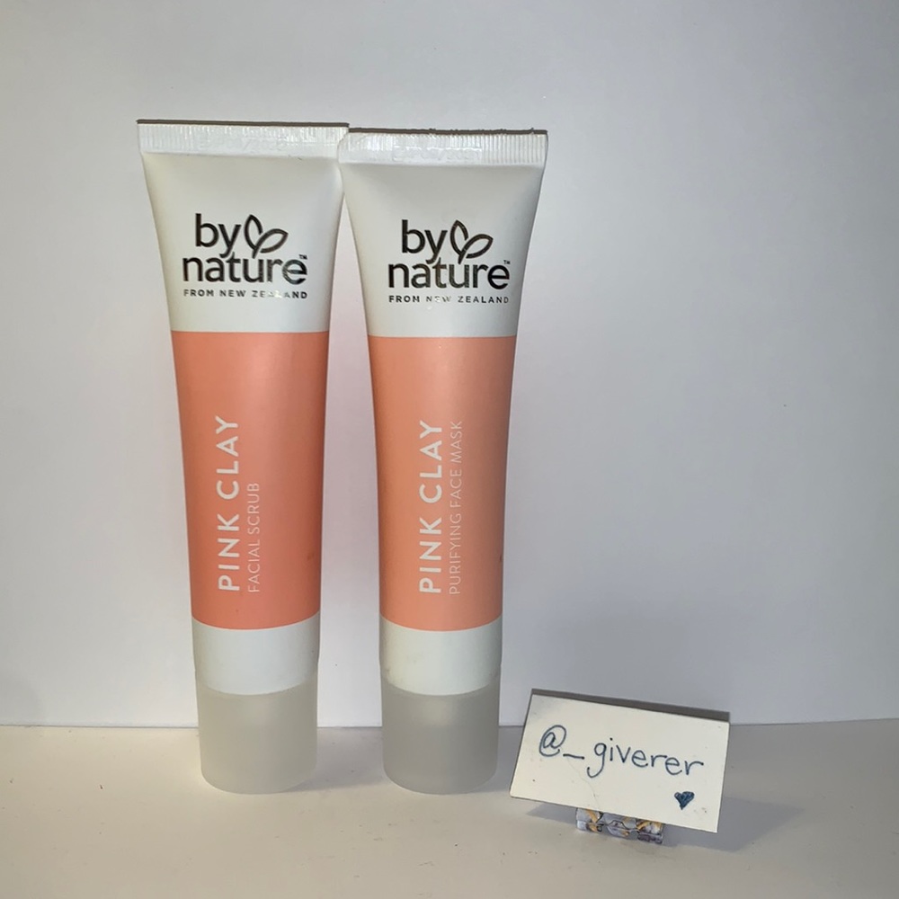 By Nature Pink Clay Scrub & Mask Set